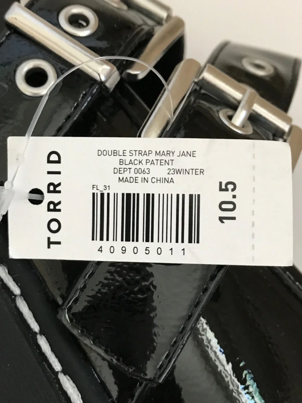 TORRID Mary Jane Black Patent Shoe Size 10.5 WW Extra Wide Width